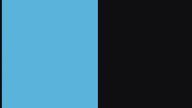 Dynamic abstract geometric background featuring contrasting blue and black color blocks, creating a modern and minimalistic design ideal for digital presentations, screen displays, or creative graphic