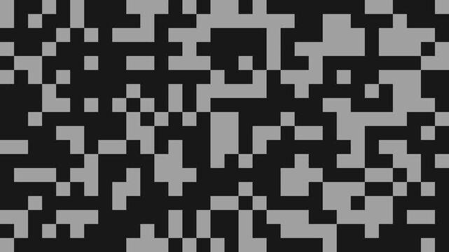 Abstract digital dust pattern with a high-contrast geometric pixel mosaic, creating a modern technological background texture for contemporary designs and creative projects