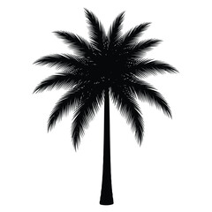 Obraz premium A single, bold palm tree vector, perfect for creating a strong visual statement in travel and leisure branding.