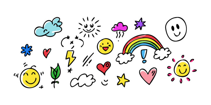 A vibrant collection of diverse and colorful emoji icons Vector