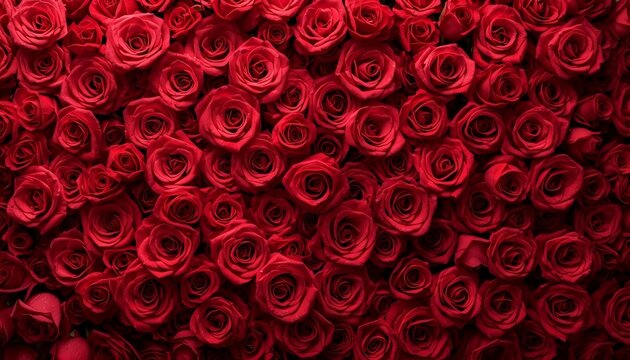 Red rose background with soft light.