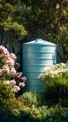 outdoor water storage inside a house