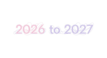 Obraz premium Stylish Year Transition Design from 2026 to 2027 with Elegant Pastel Colors Minimalist Graphic