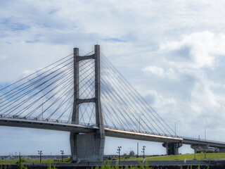 Obraz premium 福島の陸を結ぶ大きな橋