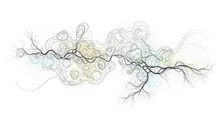Abstract Organic Network with Soft Colors
