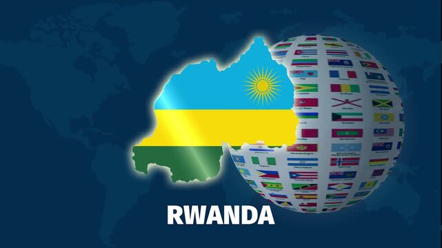 Rwanda Elegant Map Video Animation