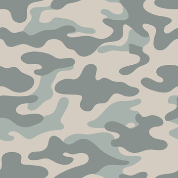 Camouflage seamless pattern. Trendy style camo, repeat print. Vector illustration. Duck hunting camouflage.