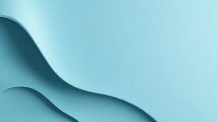Abstract Teal Curve Design