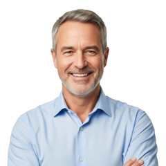 Fototapeta premium Smiling man portrait isolated on transparent background