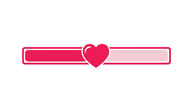 Health life bar heart meter video game interface