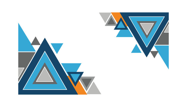 Geometric blue triangle pattern abstract design