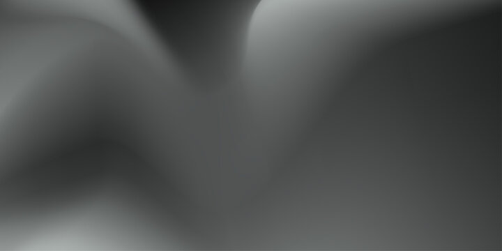 Gray 3D dynamic abstract light and shadow artistic wave futuristic texture pattern background.  gradient gray background with frosted glass effect texture. white silk fabric background copy space. 