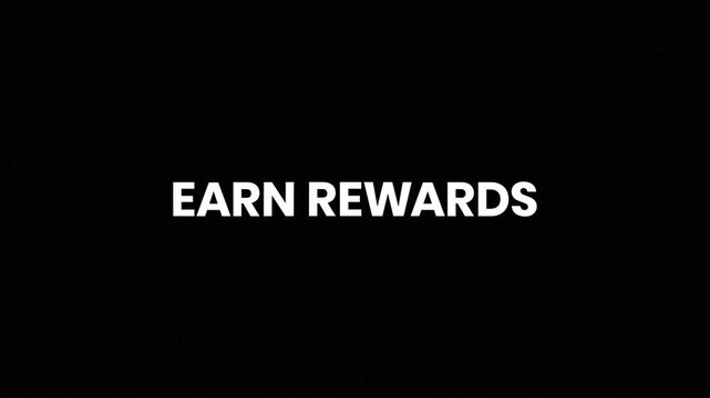 Earn Rewards Liquid Glitch Text Animation 4K for Loyalty Programs, Promotional Incentives, and Customer Engagement