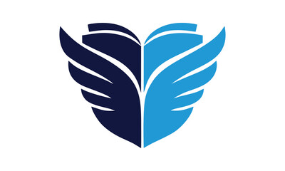 Blue Dual Wings vector logo