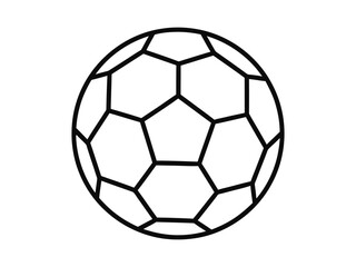 Fototapeta premium Outline illustration of a classic soccer ball, clean and simple for sports graphics