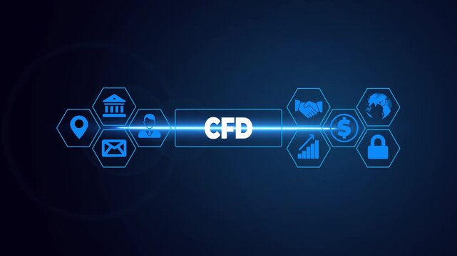CFD Trading and Financial Strategy Technology Concept with Interactive Gears.