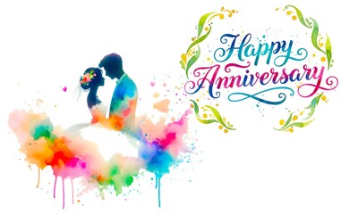 Fototapeta premium wedding couple with text 