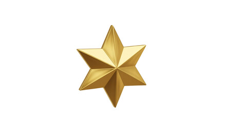 Golden star shape with pointed edges