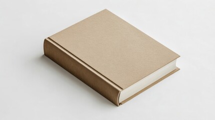 Beige Book Mockup Blank Cover Design.