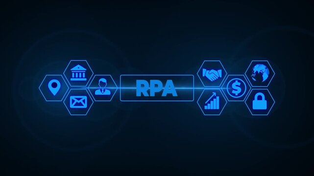 RPA Robotic process automation business process optimisation innovation technology concept.