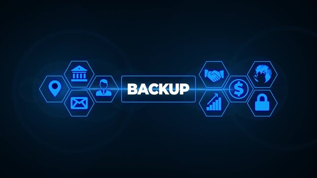 Backup Disaster recovery data protection technology concept.