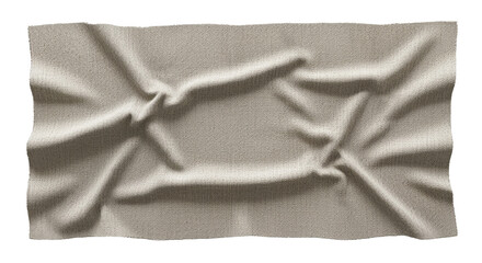 Crumpled Beige Fabric Textile Texture Background