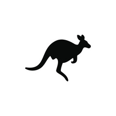 Kangroo silhouette vector flat illustration design.