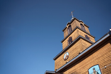 St. Nicholas wooden Church from 1910. Sorokino village, Belgorod region, Russia