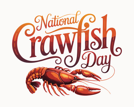 National crawfish day celebration design for event promotion and poster display