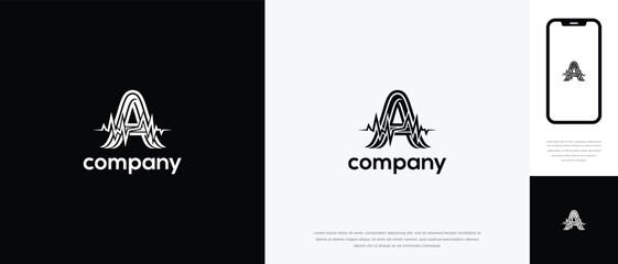 Modern Letter A Logo Design with Company Text.