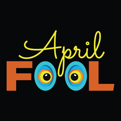 Obraz premium Vibrant April Fool's Day graphic with playful eyes and colorful text