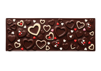 A rich assortment of dark chocolate truffles arranged on a white background. isolated on transparent background