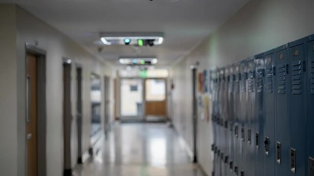 Medium closeup of hallway light indicators softly illuminating areas showcasing advanced sensor technology designed to enhance youth safety and realtime alerts.