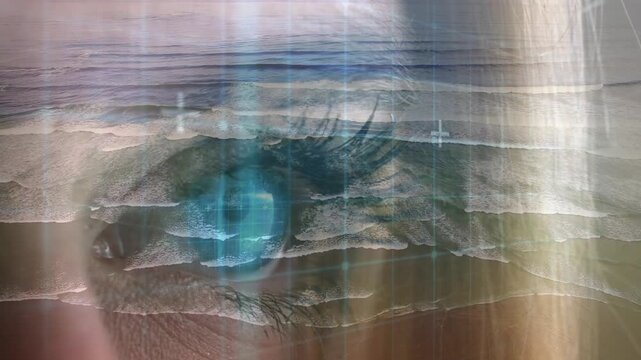 Ocean bands rolling, facial layer rising in opacity, causing eye brightening forming focal point