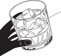 recycling symbol in a glass