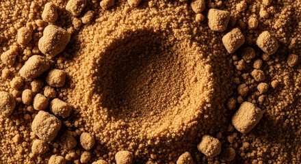 Brown sugar texture with soft shadows for food design