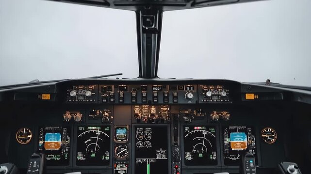 Pilots prepare for takeoff in cloudy weather