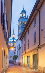 Fototapeta premium Busto Arsizio - The church Santuario di Santa Maria di Piazza at dusk.