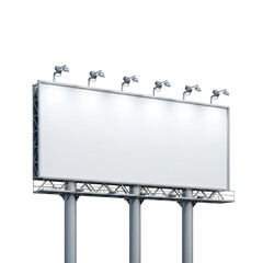 Obraz premium Empty billboard with birds isolated on transparent background
