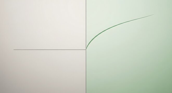 Abstract graph representing a positive growth function or mathematical concept on a coordinate plane with soft color background.