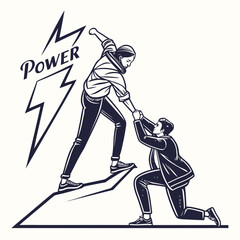 Power Strength Support Teamwork Concept