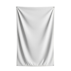 Blank banner flag isolated on transparent background