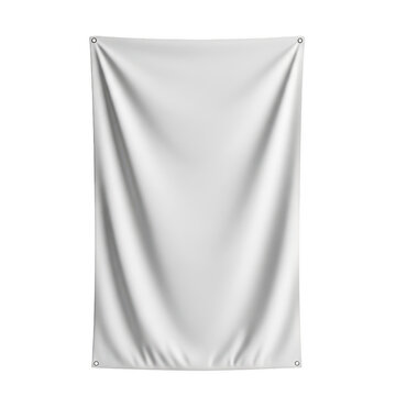 Blank banner flag isolated on transparent background