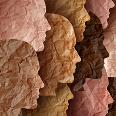 Different Cultures Concept and international diverse people as a celebration of diversity and...