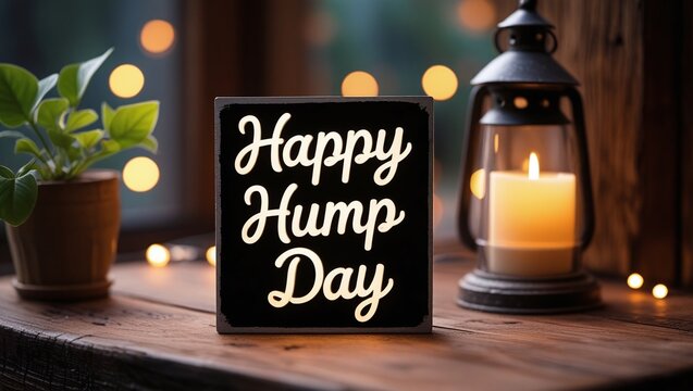 Cozy Happy Hump Day Sign