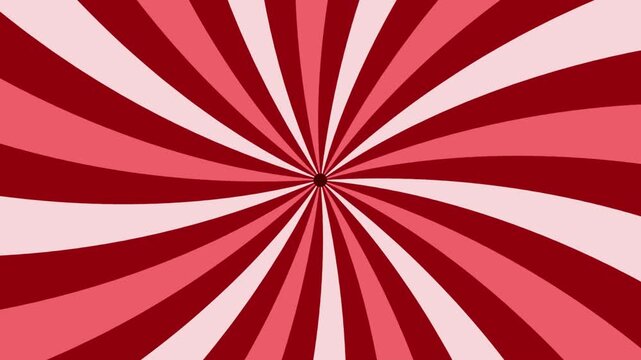 Animated Red and Pink Swirl Sunburst Background Loop - Abstract Motion Graphic
