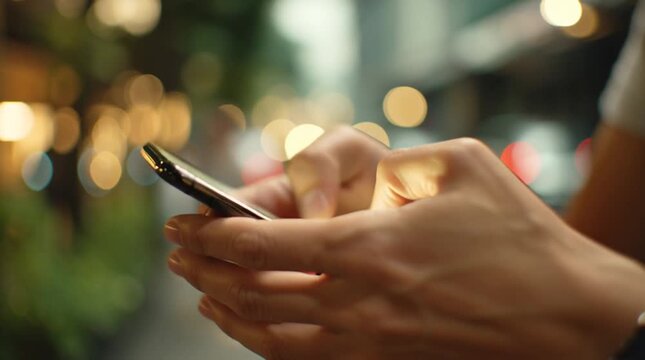 hands endlessly scrolling on smartphone, motion blur suggesting compulsive use, digital fatigue and screen addiction concept for tech wellbeing campaigns.