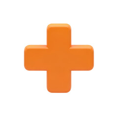 Obraz premium Orange plus sign png