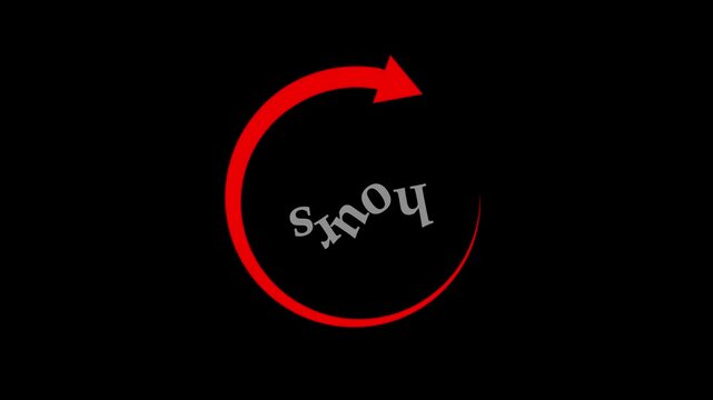 30 hours icon animation on a white background. rotating clock arrow for availability on black. cyan and black "around the clock" symbol loop 4k video animation.