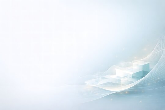 Minimal Abstract Cube Graph with Growth Arrow Business Background